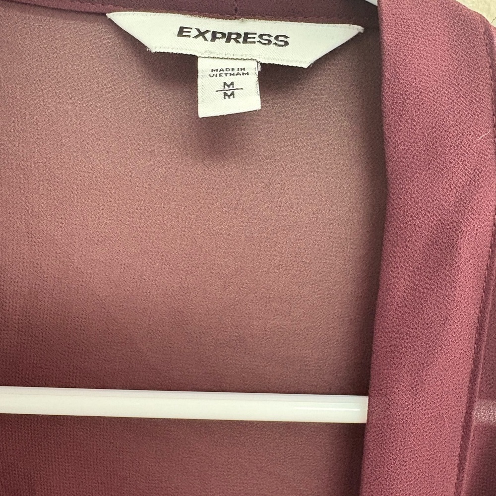 Express Sheer Plum Blouse - Picture 2 of 3